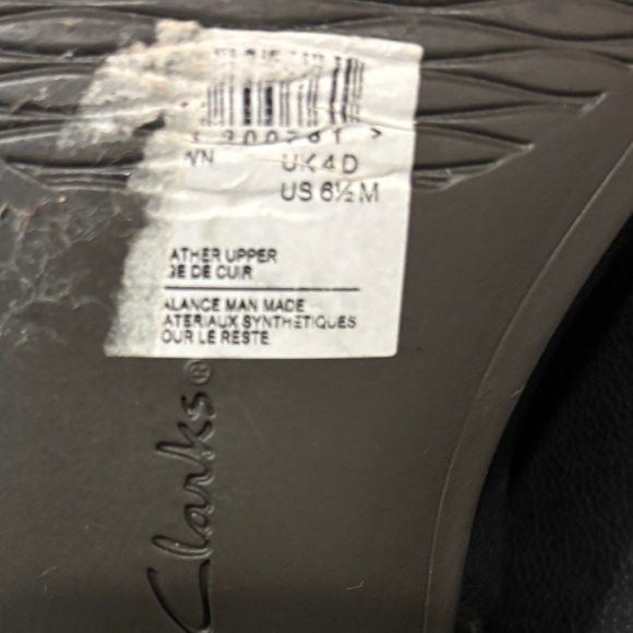 Clarks Women's Size 6 1/2 Boylan Dawn Black Leather SoftCushion Ankle Booties - Picture 12 of 13